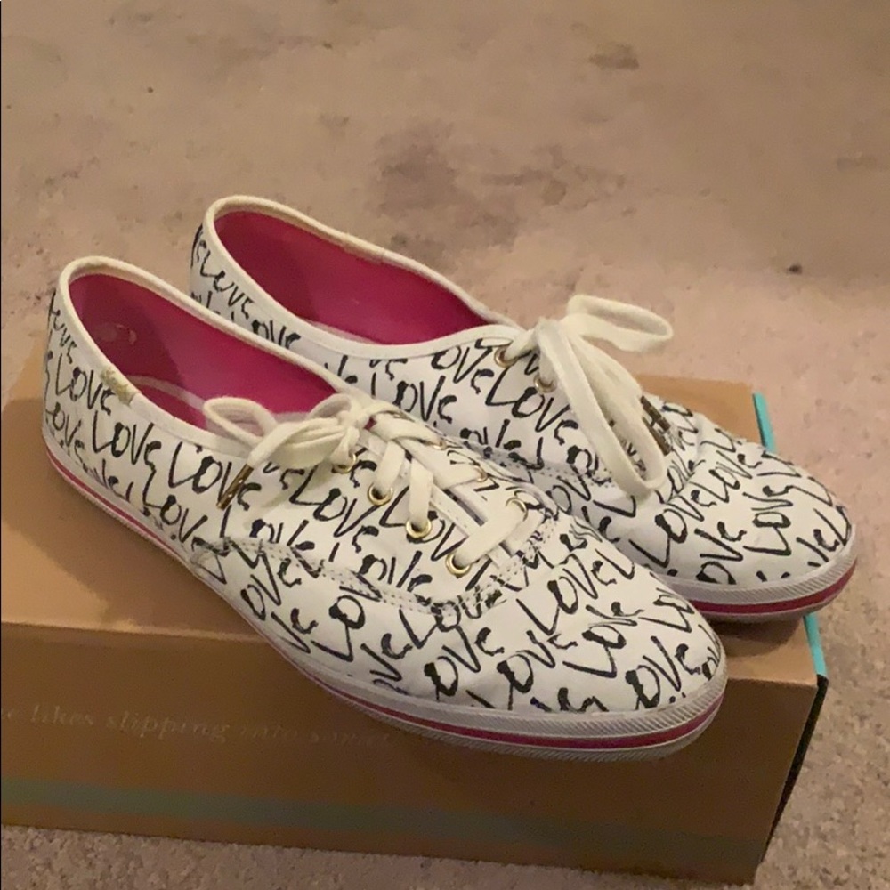 Kate Spade x Keds LOVE print sneakers